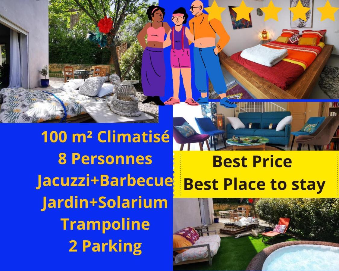Cool Mediterranean Life 8 People Jacuzzi Barbecue Gametrampoline 2 Parking Villa เบซิเยร์ ภายนอก รูปภาพ